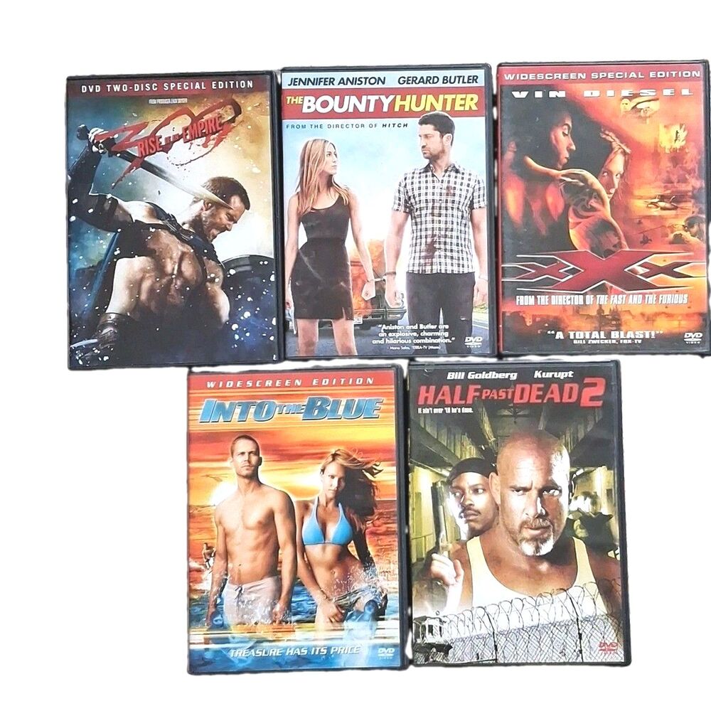 Action Movie DVD Lot 300 Rise of an Empire Into the Blue xXx Half Past Dead 2